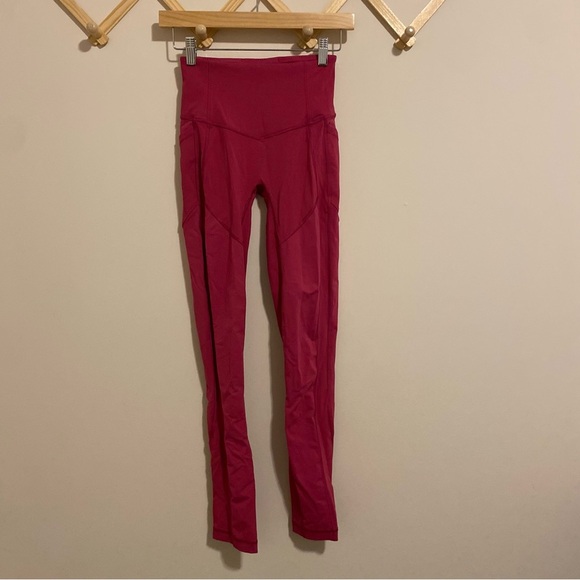 lululemon athletica Pants - Lululemon Pink Full Length Leggings size 4